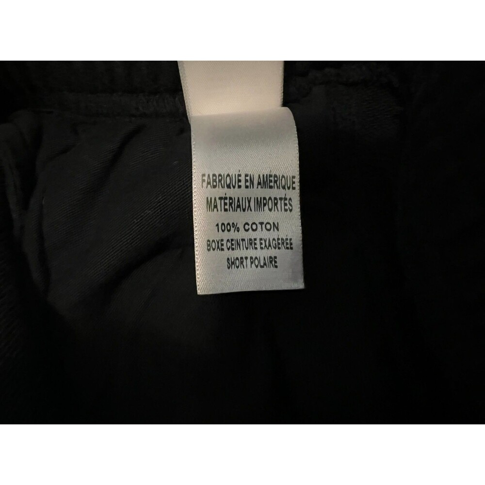 Agolde Womens Black Cut-Off Fleee Fleece Shorts Drawstring Sweat Shorts  Size S - Picture 9 of 9
